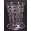 Image 1 : Edwardian clear glass vase engraved with sw…