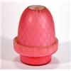 Image 1 : Pink Burmese glass nightlight shade on base…