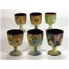 Image 1 : Six Chelsea pottery goblets hand decorated …