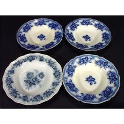 Four Victorian bowls, transfer printed with…