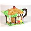 Image 1 : Hand painted musical pottery cottage teapot…