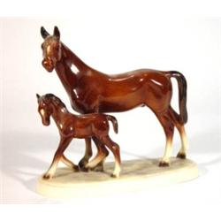 Hand painted Katzhutte horse and foal, mark…