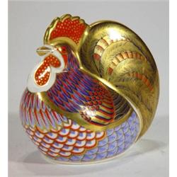 Royal Crown Derby seated cockerel paperweig…