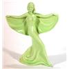 Image 1 : Green glazed Art Deco pottery maiden in a f…