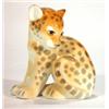 Image 1 : Hand painted seated USSR leopard cub, marks…