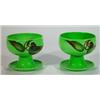 Image 1 : Two Carlton ware green leaf design sundae d…