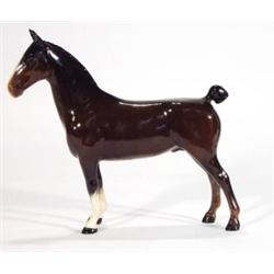 Hand painted Beswick standing brown horse, …