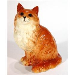 Large hand painted Beswick ginger cat, prin…