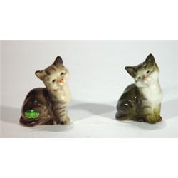 Two seated Beswick tabby cats, marks to bas…