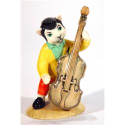 Boxed Beswick hand painted musician cat pla…