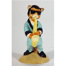 Boxed hand painted Beswick cat musician pla…