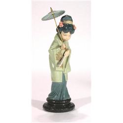 Hand painted Lladro oriental figurine clutc…