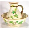 Image 1 : Victorian pottery wash jug and bowl with br…