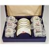 Image 1 : Six boxed Royal Worcester coffee cans and s…