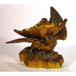 Elkington gilt ormolu bronze eagle supporti…