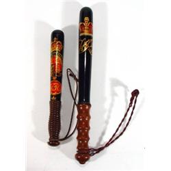 Victorian rosewood officer's truncheon, han…