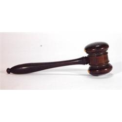 Mahogany gavel, 19cm in length…