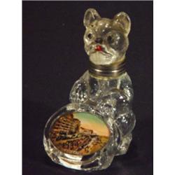 Pressed glass Bonzo Dog Souvenir inkwell wi…