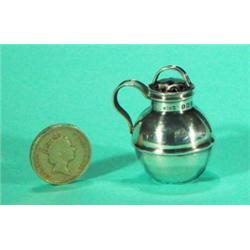 Miniature silver Jersey cream can, Birmingh…