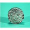 Image 1 : Circular continental silver box and lid emb…