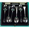 Image 1 : Box set of six silver Arts and Crafts style…