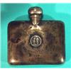 Image 1 : Rectangular silver hip flask with applied m…