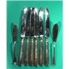 Image 1 : Set of six silver handled fruit knives and …