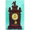 Image 1 : Mahogany and pine cased mantel clock with e…