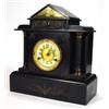 Image 1 : Victorian black slate chiming mantel clock …