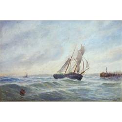 Gilt framed watercolour of 'Sailing Ship in…