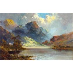 Framed oil onto canvas of Scottish Highland…