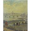 Image 1 : Framed oil on canvas 'Looking Across the Ri…
