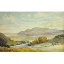 Pair of framed watercolours of landscape sc…