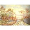 Pair of oak framed watercolours country cot…