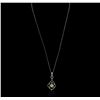 Image 2 : 14-18KT White Gold 1.46 ctw Diamond Pendant With Chain