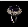 Image 4 : 14KT White Gold 11.11 ctw Amethyst and Diamond Ring