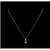 Image 2 : 0.25 ctw Diamond Pendant With Chain - 18KT White Gold and Platinum