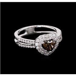 GIA Cert 1.17 ctw Fancy Brown Diamond Ring - 18KT White Gold