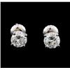 Image 1 : 1.10 ctw Diamond Stud Earrings - 14KT White Gold