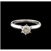 Image 1 : 14KT White Gold 0.85 ctw Round Cut Diamond Solitaire Ring