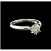 Image 2 : 14KT White Gold 0.85 ctw Round Cut Diamond Solitaire Ring