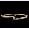 Image 1 : 0.75 ctw Diamond Bangle Bracelet - 14KT Yellow Gold