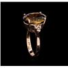 Image 4 : 12.06 ctw Zircon and Diamond Ring - 14KT Rose Gold