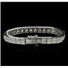 Image 2 : 25.45 ctw Diamond Tennis Bracelet - 14KT White Gold