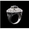 Image 4 : 6.81 ctw Black Diamond Ring - 14KT White Gold