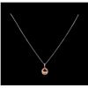 Image 2 : 1.76 ctw Morganite and Diamond Pendant With Chain - 14KT Rose Gold