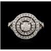 Image 2 : 14KT White Gold 1.48 ctw Diamond Ring