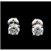 Image 1 : 1.20 ctw Diamond Stud Earrings - 14KT White Gold