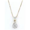 Image 1 : 0.38 ctw Diamond Pendant - 14KT Yellow Gold