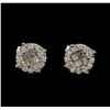 Image 1 : 0.85 ctw Diamond Stud Earrings - 14KT White Gold